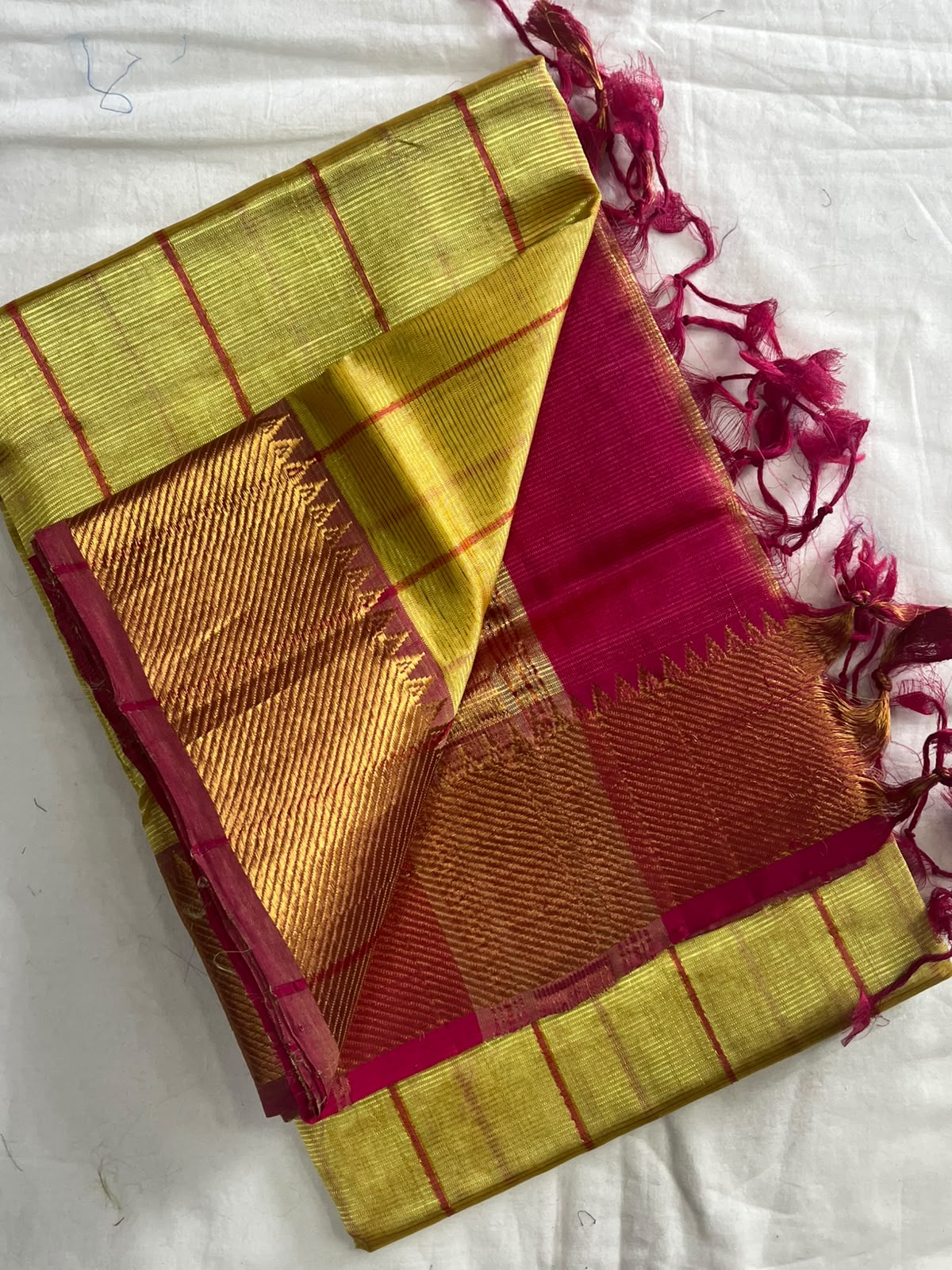PURE MANGALGIRI SILK SAREES WITH MATCHING BLOUSE
