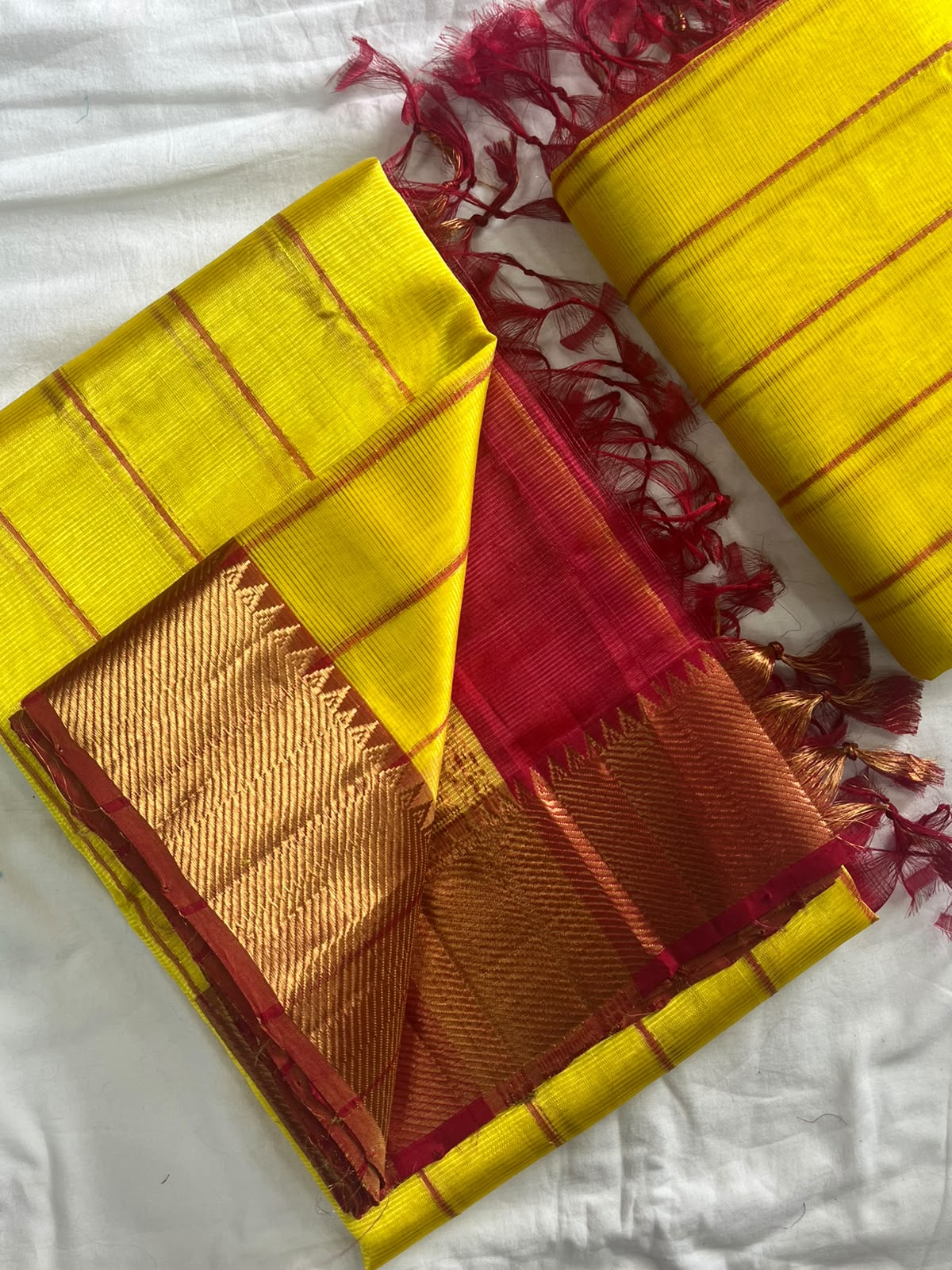 PURE MANGALGIRI SILK SAREES WITH MATCHING BLOUSE