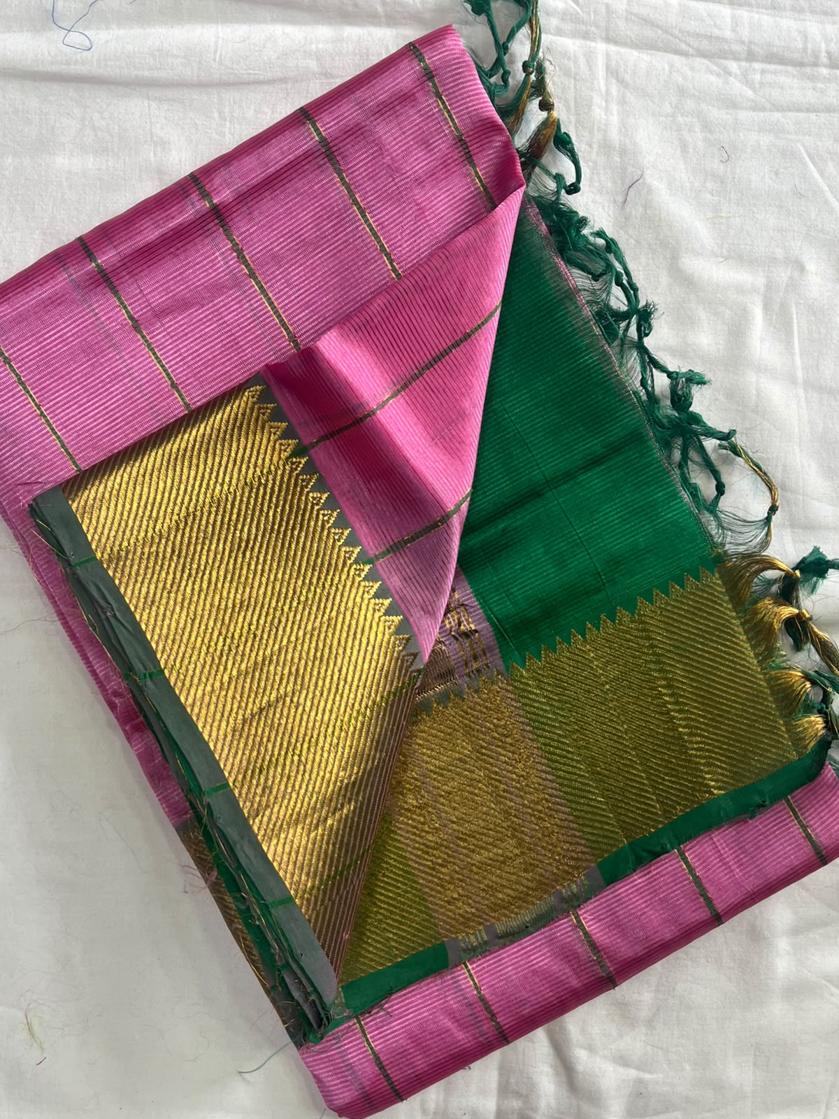 PURE MANGALGIRI SILK SAREES WITH MATCHING BLOUSE