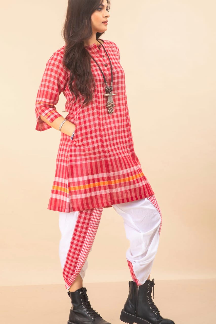 Gamchha Co-Ord Set : Kurta/Shirt & Dhoti PanT