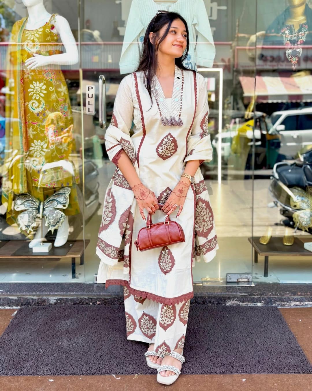 Jaipuri Print Kurta Pant Set with Dupatta 🌸