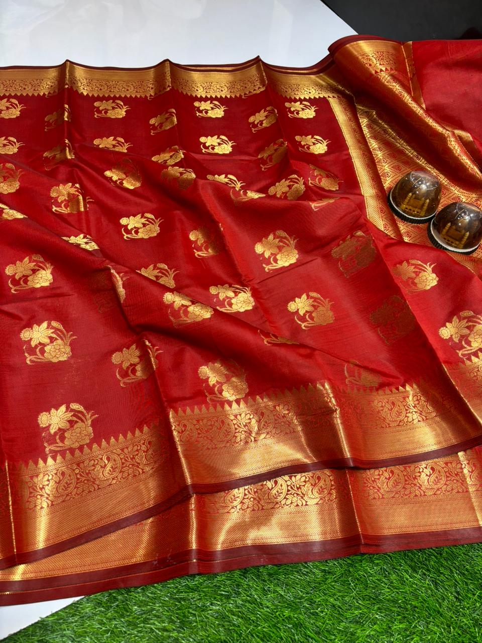 SOFT SEMI KATAN SILK WITH GOLDEN ZARI